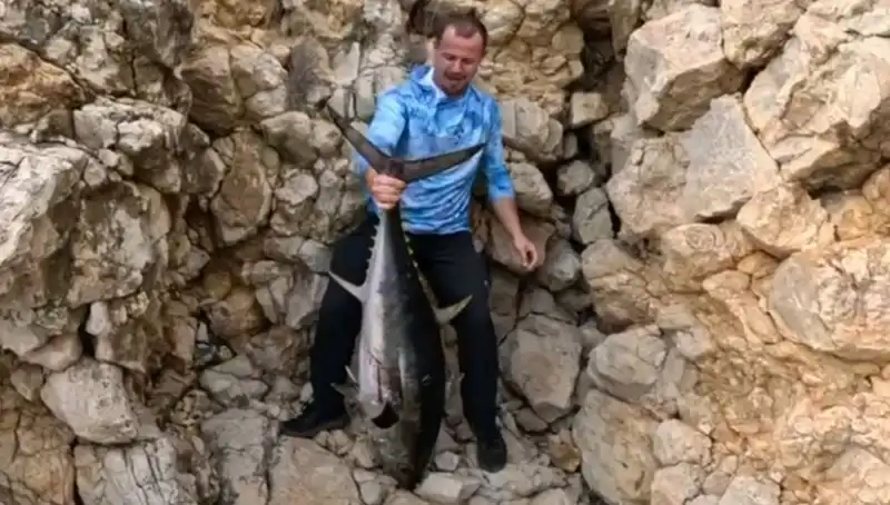 Saros’ta 30 Kilogramlık Dev Balık Oltaya Takıldı, Mücadele Tabloya Dönüştü