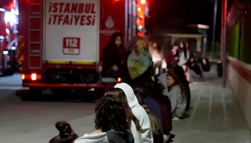 2500 Kişilik Kız Öğrenci Yurdunda Yangın Korkutan Anlar Yaşattı