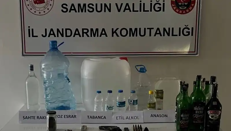 Samsun’da Sahte İçki Operasyonu: 2 Ton Tasfiye Edildi